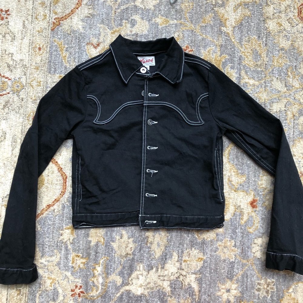 Miaou black Denim lex jacket size medium.